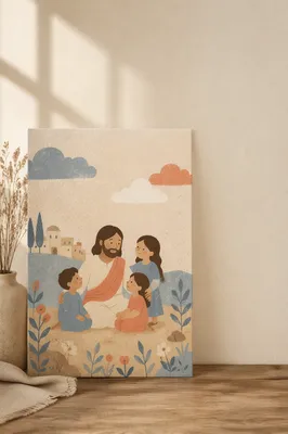 Minimal Wooden Cross on Cream Wall