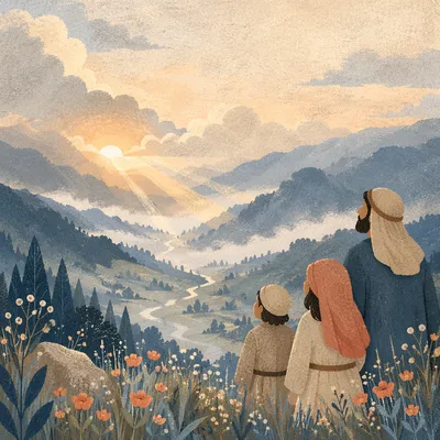 Misty Mountain Valley Dawn Light Rays