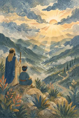 Misty Mountain Valley Dawn Light Rays