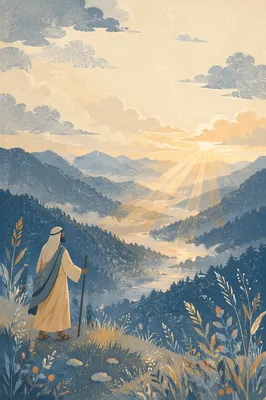 Misty Mountain Valley at Dawn Rays
