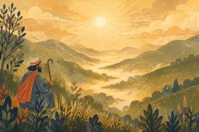 Misty Mountain Valley Dawn Light Rays