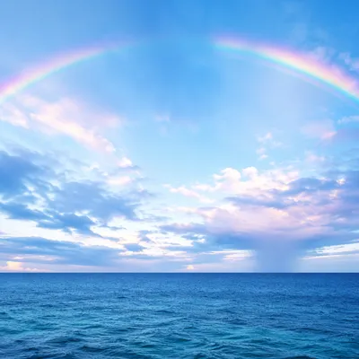 Calm Ocean Horizon with Blue Sky