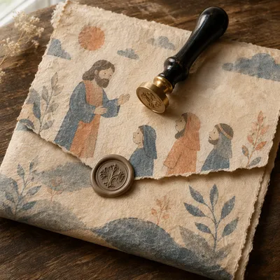 Aged Parchment Scroll With Wax Seal