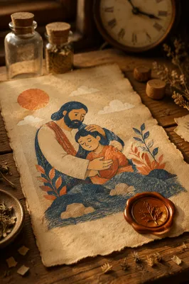 Vintage Parchment Scrolls with Amber Wax Seal