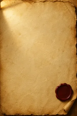 Aged Parchment Scroll with Burgundy Wax Seal