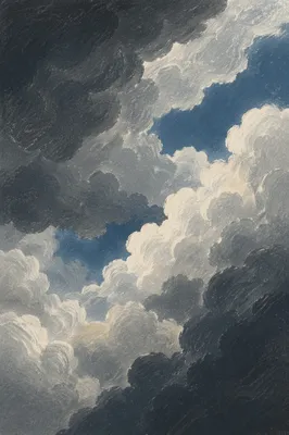 Moody Overcast Sky with Layered Storm Clouds