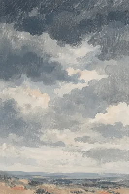 Moody Overcast Sky Background with Grey Clouds