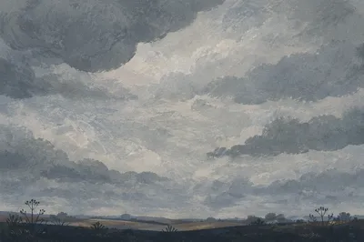 Moody Overcast Sky Background with Grey Clouds