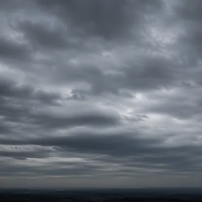 Moody Overcast Sky Background with Grey Clouds