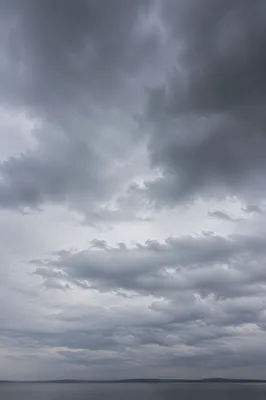 Moody Overcast Sky Background with Grey Clouds