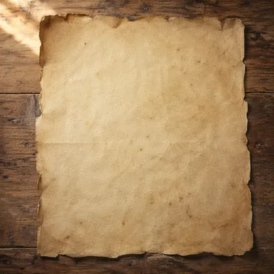 Vintage Parchment on Weathered Wooden Table