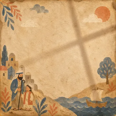Aged Parchment With Gentle Cross Shadow