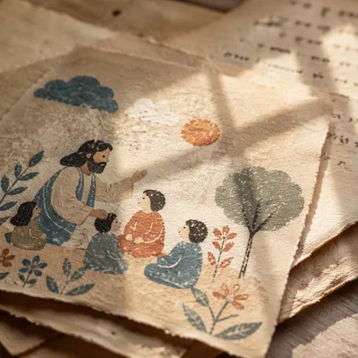 Aged Parchment With Gentle Cross Shadow