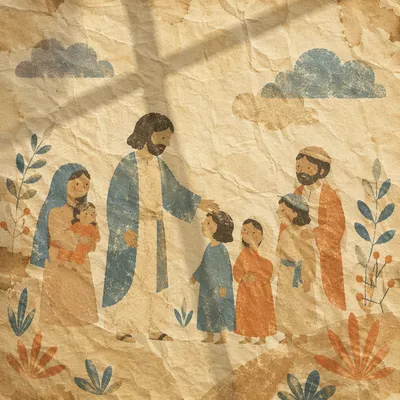 Aged Parchment with Subtle Cross Shadow