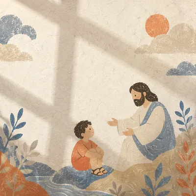 Parchment Texture with Soft Cross Shadow