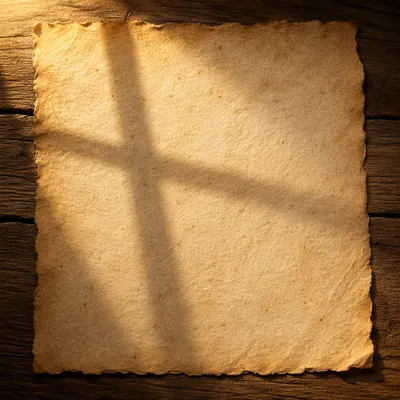 Aged Parchment with Soft Cross Shadow