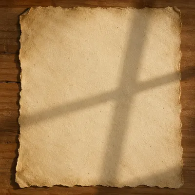Aged Parchment Background with Cross Shadow