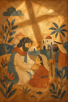 Aged Parchment with Cross Shadow