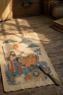 Aged Parchment With Soft Cross Shadow