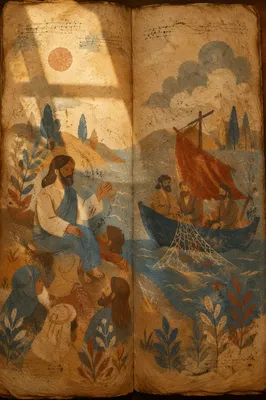 Aged Parchment With Cross Shadow