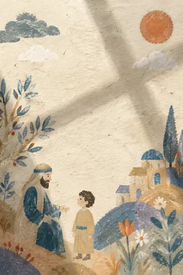 Parchment Background with Soft Cross Shadow