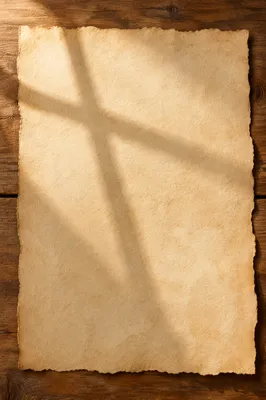 Aged Parchment Background with Cross Shadow
