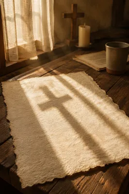 Parchment Texture with Chapel Cross Shadow