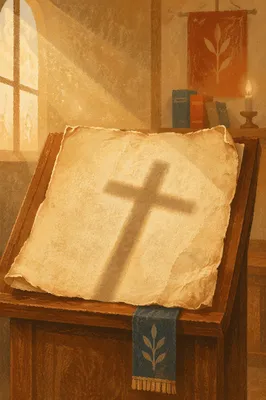 Parchment Texture with Chapel Cross Shadow