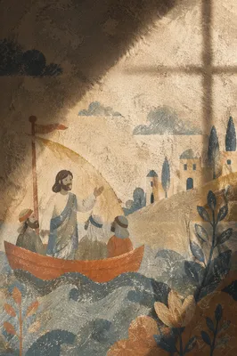 Aged Parchment Cross Shadow Background
