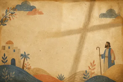 Aged Parchment with Soft Cross Shadow