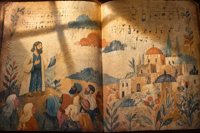 Aged Parchment with Soft Cross Shadow