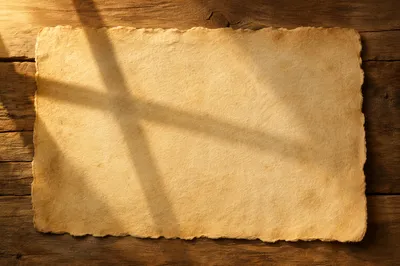 Aged Parchment with Soft Cross Shadow