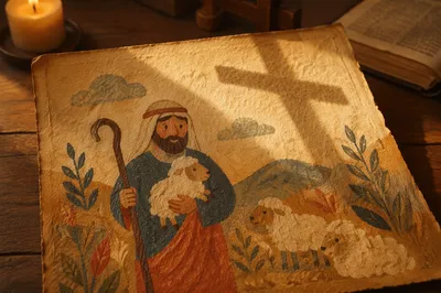 Parchment Texture With Cross Shadow
