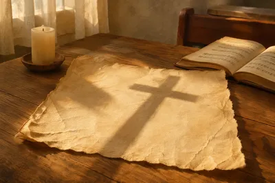 Parchment Texture with Soft Cross Shadow
