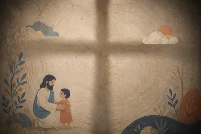 Parchment Texture with Gentle Cross Shadow