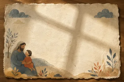 Aged Parchment with Soft Cross Shadow