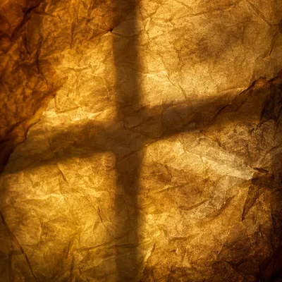 Aged Parchment Texture with Cross Shadow