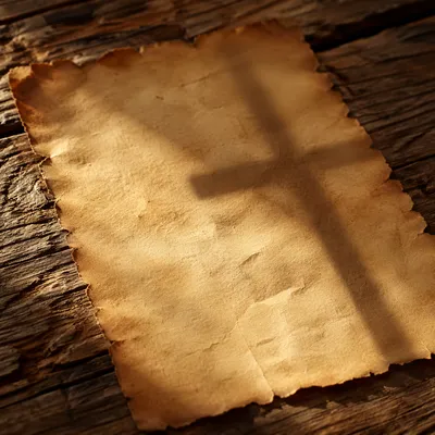 Parchment Texture with Cross Shadow