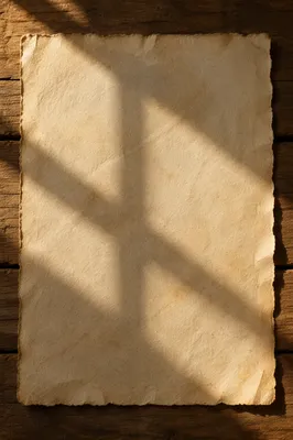 Aged Parchment with Cross Shadow Background