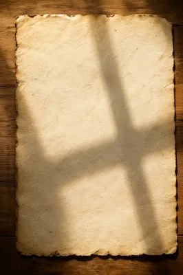 Aged Parchment Background with Cross Shadow