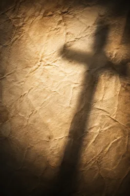 Aged Parchment with Cross Shadow