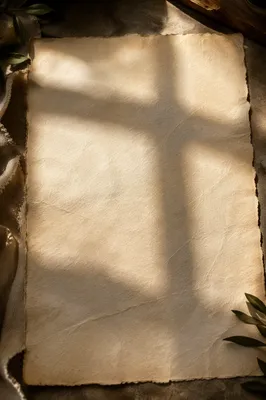 Aged Parchment with Soft Cross Shadow