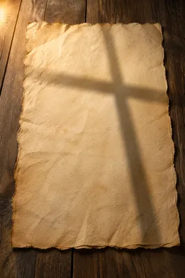 Aged Parchment with Cross Shadow