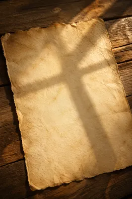 Parchment Background with Reverent Cross Shadow