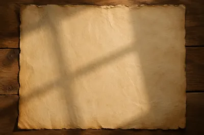 Parchment Paper With Soft Cross Shadow