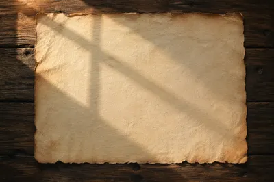 Aged Parchment with Soft Cross Shadow