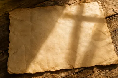 Parchment Texture with Reverent Cross Shadow