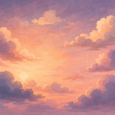 Peaceful Pastel Sunset Cloud Background