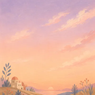 Peaceful Pastel Dawn Sky Background