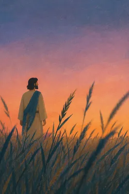 Pastel Dusk Meadow Grass Background